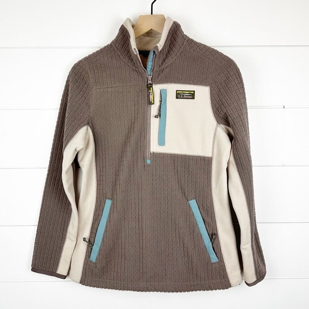 L.L.Bean Mountain Classic Quarter Zip Fleece Pullover Sweater
